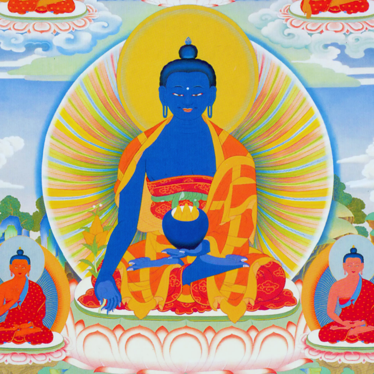 Medicine Buddha painting by Peter Iseli Medicine Buddha painting by Peter Iseli
